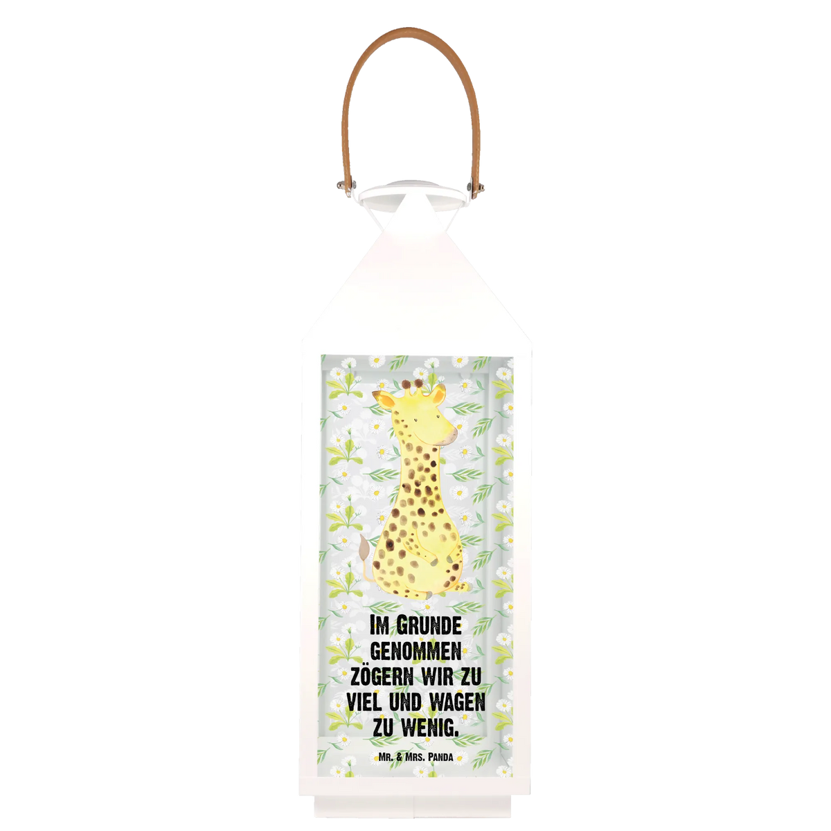 Deko Laterne Giraffe Zufrieden