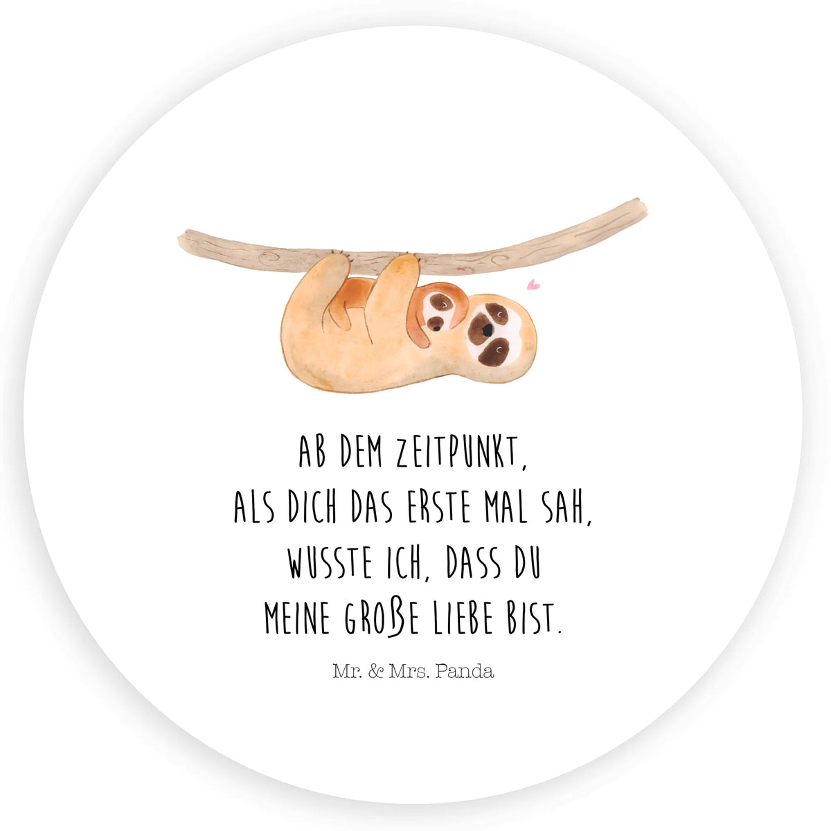 Rund Aufkleber Faultier Kind