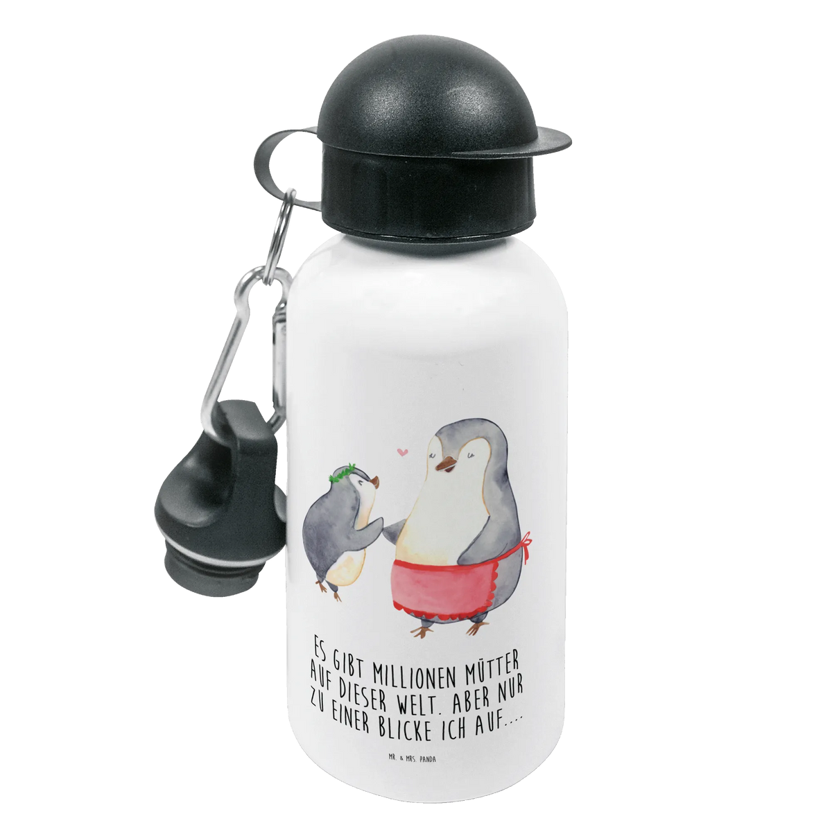 Kindertrinkflasche Pinguin mit Kind