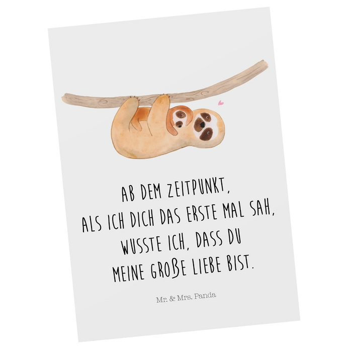 Postkarte Faultier Kind