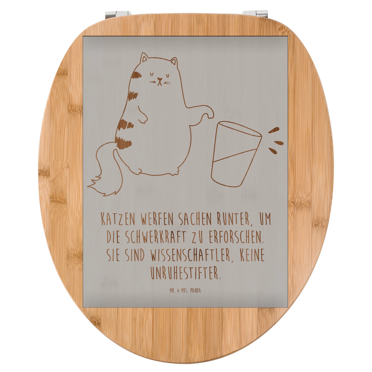 Toilet seat Cat water glass