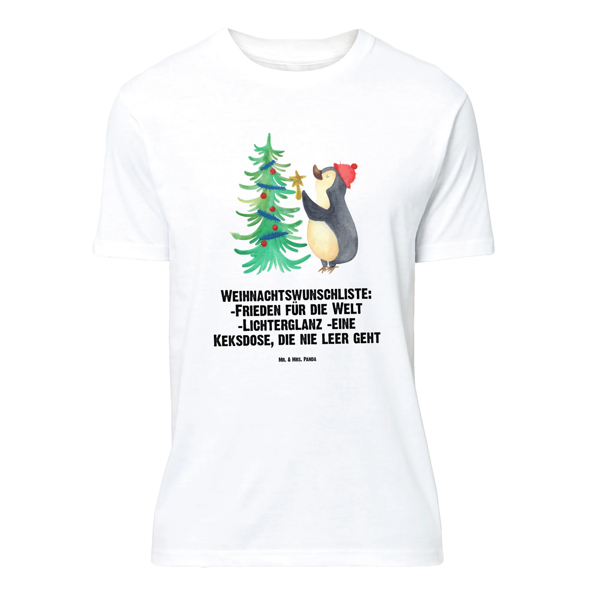 T-shirt penguin Christmas tree Christmas time, snow