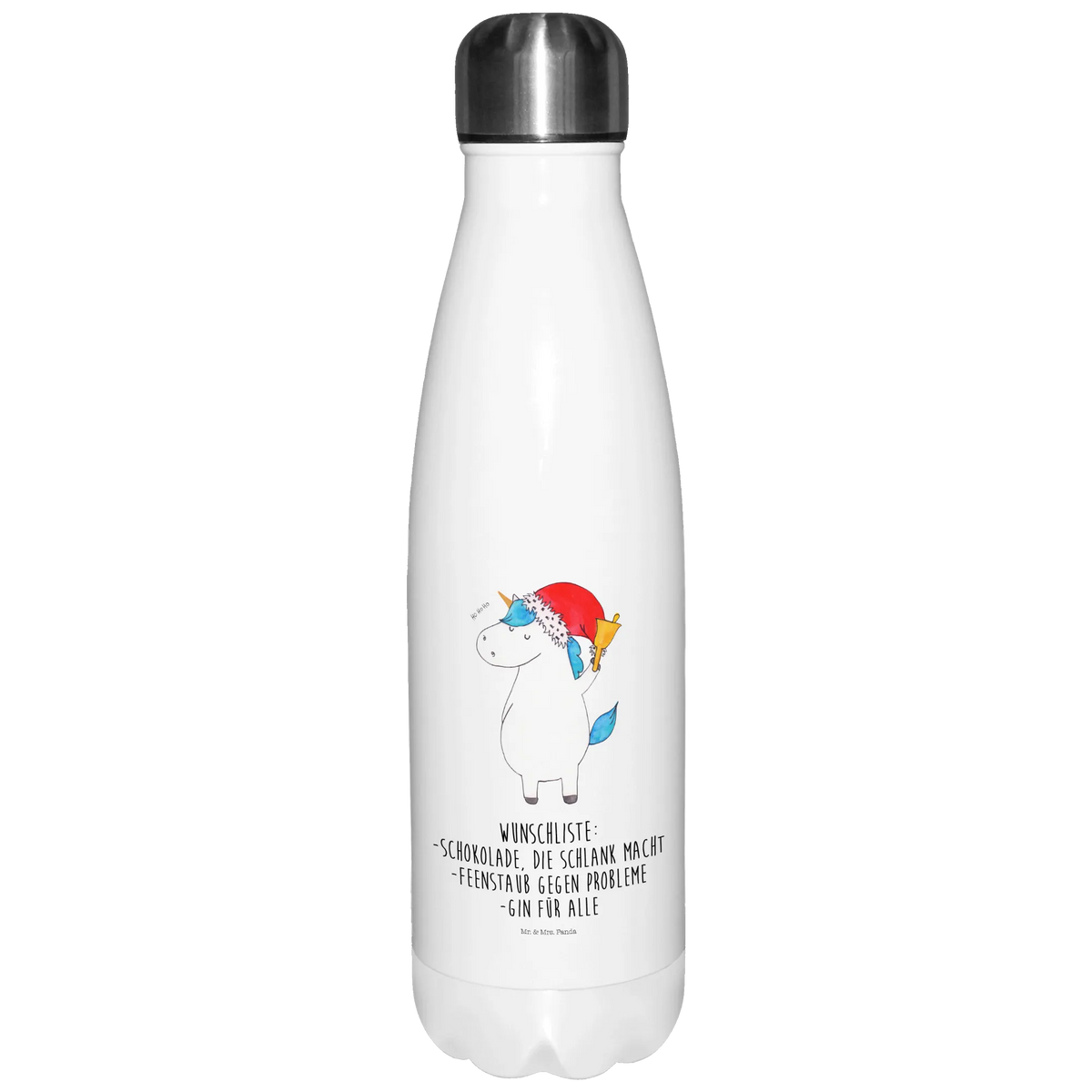 Thermosflasche Einhorn Weihnachtsmann