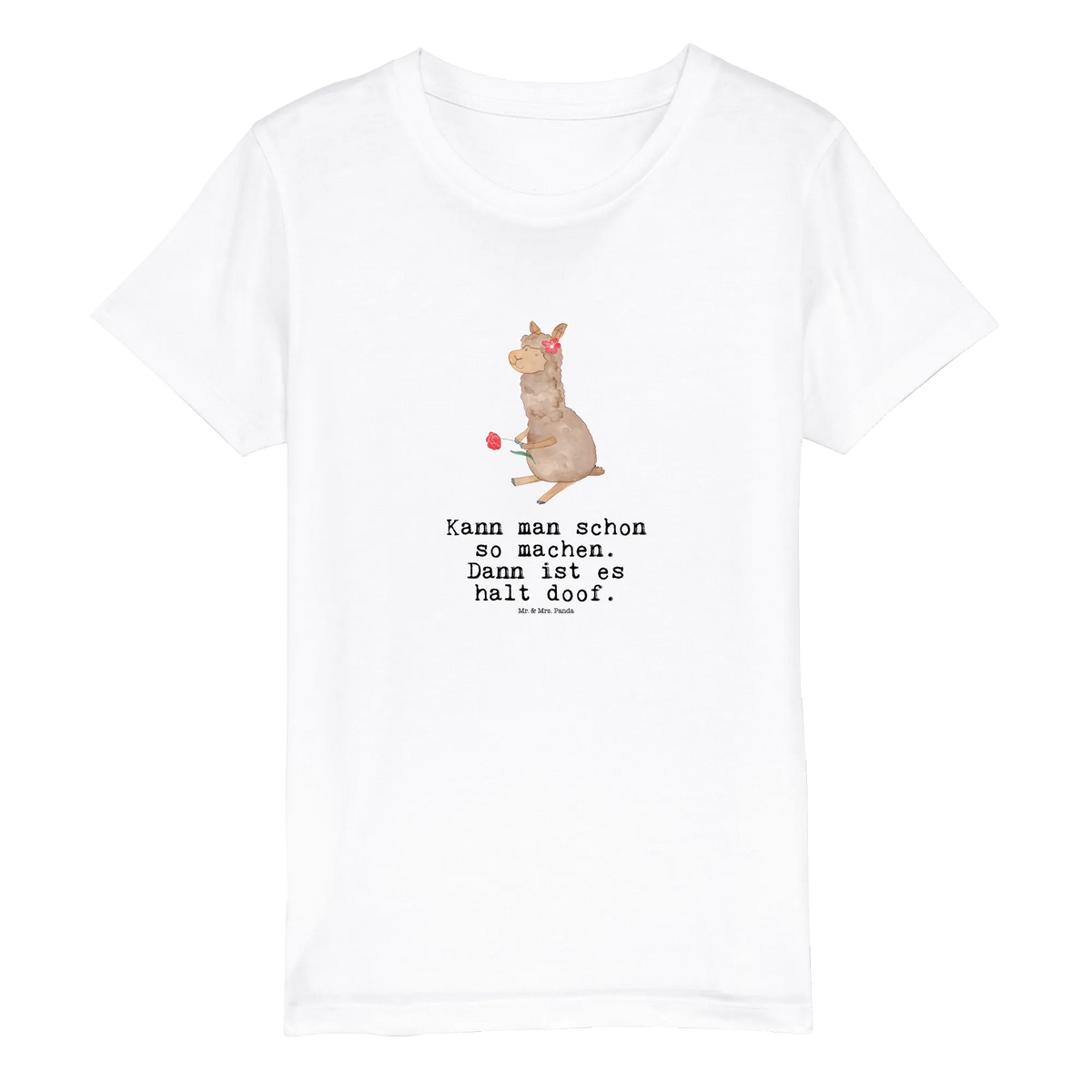 Organic Kinder T-Shirt Alpaka Blume