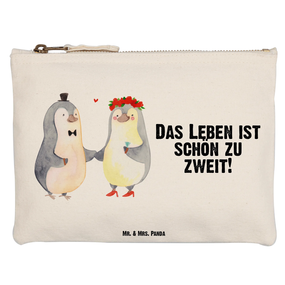 Schminktasche Pinguin Heirat