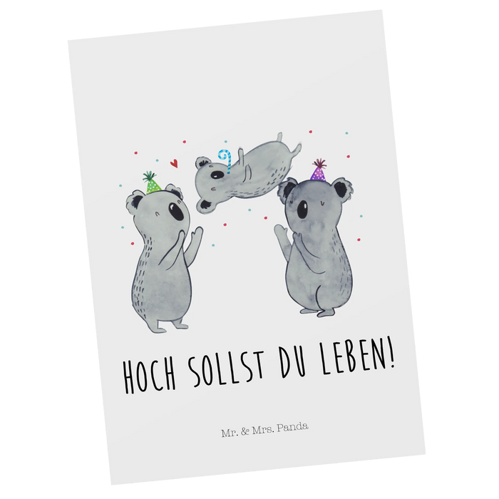 Postkarte Koalas Geburtstag