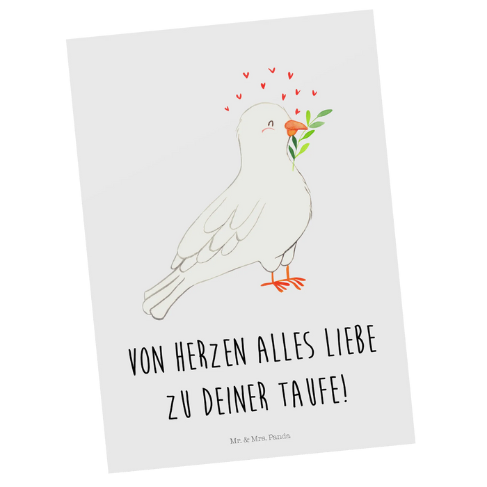 Postkarte Taube Taufe