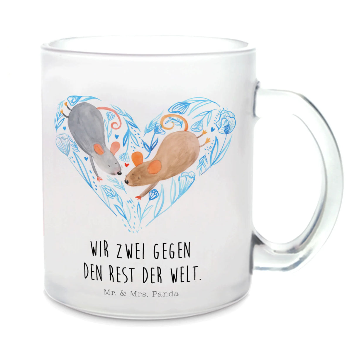Teetasse Mäuse Herz Motivtasse, glastasse, Glasbecher, getränkebecher, Trinkglas, Pott, Teeglas, Teetasse, Glas Teebecher, Tee Tasse, Haferl, Kakaotasse, Teetasse aus Glas, Teetasse Glas, getränkeglas, Henkelbecher, Henkeltasse, Häferl, Freundin, Freund, Liebe, Liebesgeschenk, Jahrestag, Verlobung, Partner, Ehemann, Ehefrau, Heiraten, Heiratsantrag, Hocheitstag, Geschenk für Zwei, Mäuse, Maus, Lieblingsmensch, Gemeinsamkeit, Liebesbotschaft, Love, Hochzeit, Liebesbeweis