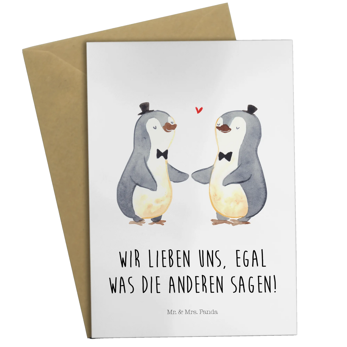 Greetings card penguins gay pride gifts, Wedding, marriage