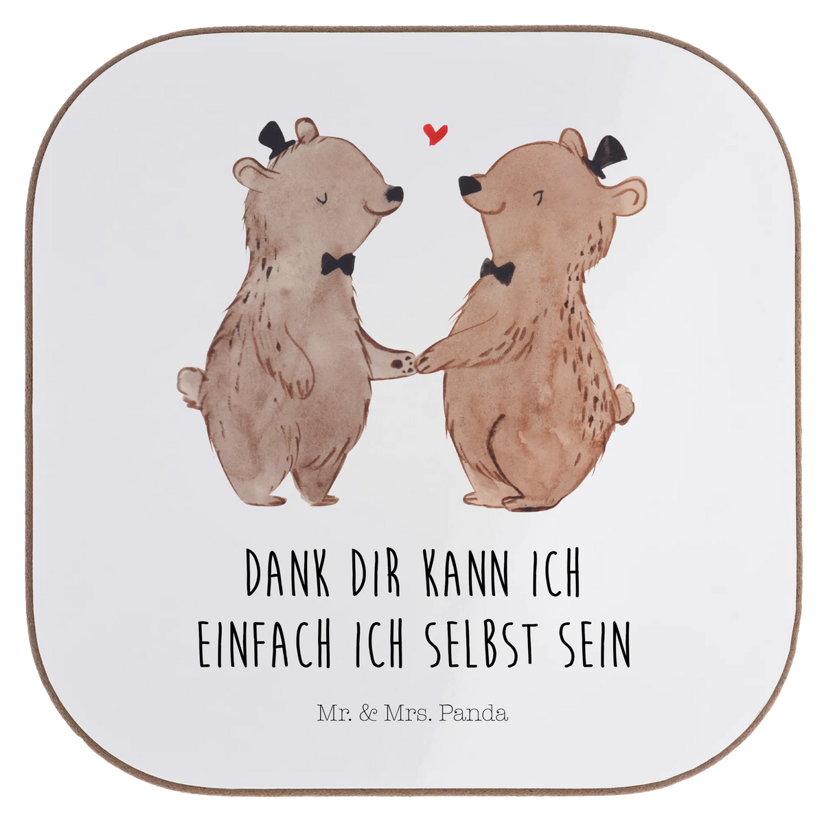 Square coaster bears gay pride