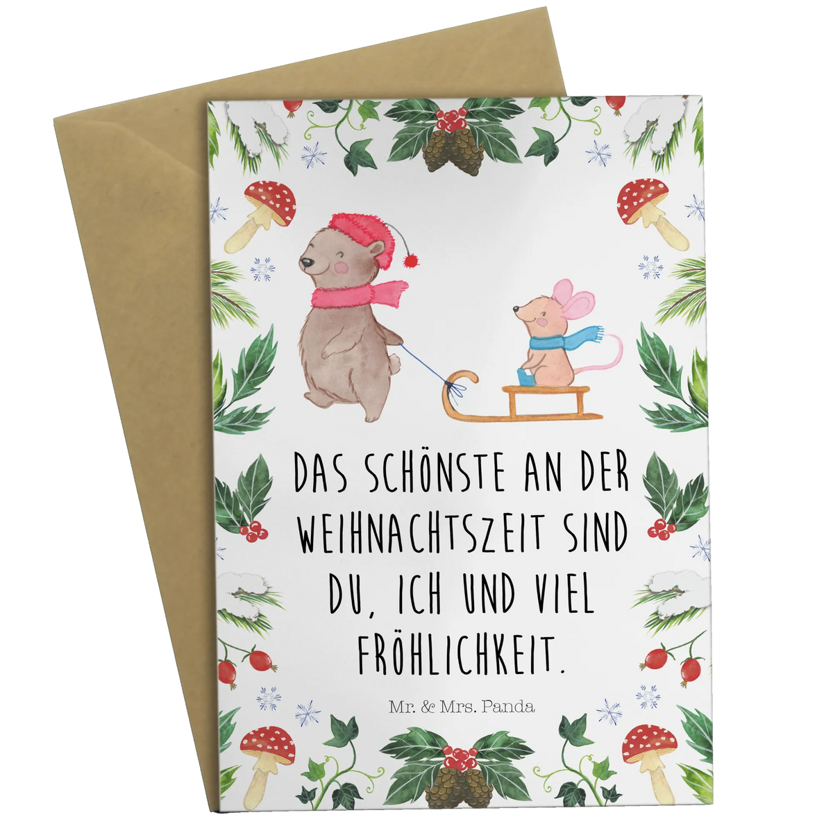 Grußkarte Bär und Maus Schlitten osterkarten, einladungskarten, neujahrskarte, osterkarte, glückwunschkarten, Grußkarten, Klappkarte, genesungskarte, dankeskarten, babykarte, Grußkarte, spruchkarte, kommunionskarte, abiturkarte, Motivkarte, firmungskarte, vatertagskarte, valentinstagskarte, Glückwunschkarte, Beileidskarte, weihnachtskarten, hochzeitskarten, jubiläumskarte, Wintermotiv, Winter, Weihnachtsdeko, Weihnachten, Nikolaus, Advent, Heiligabend