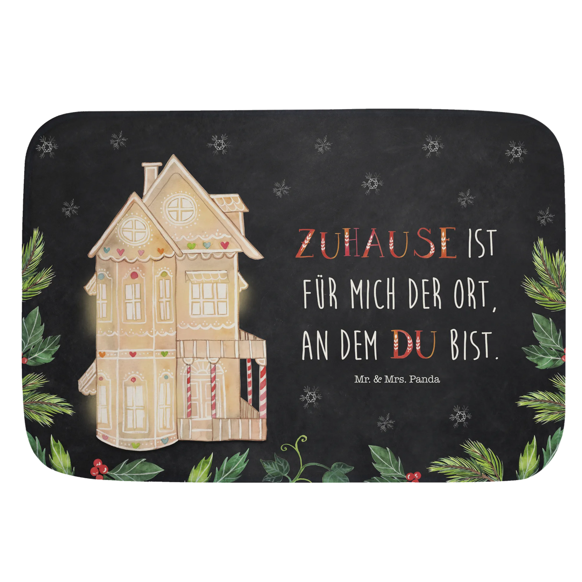 Bath mat Gingerbread House Christmas time, snow
