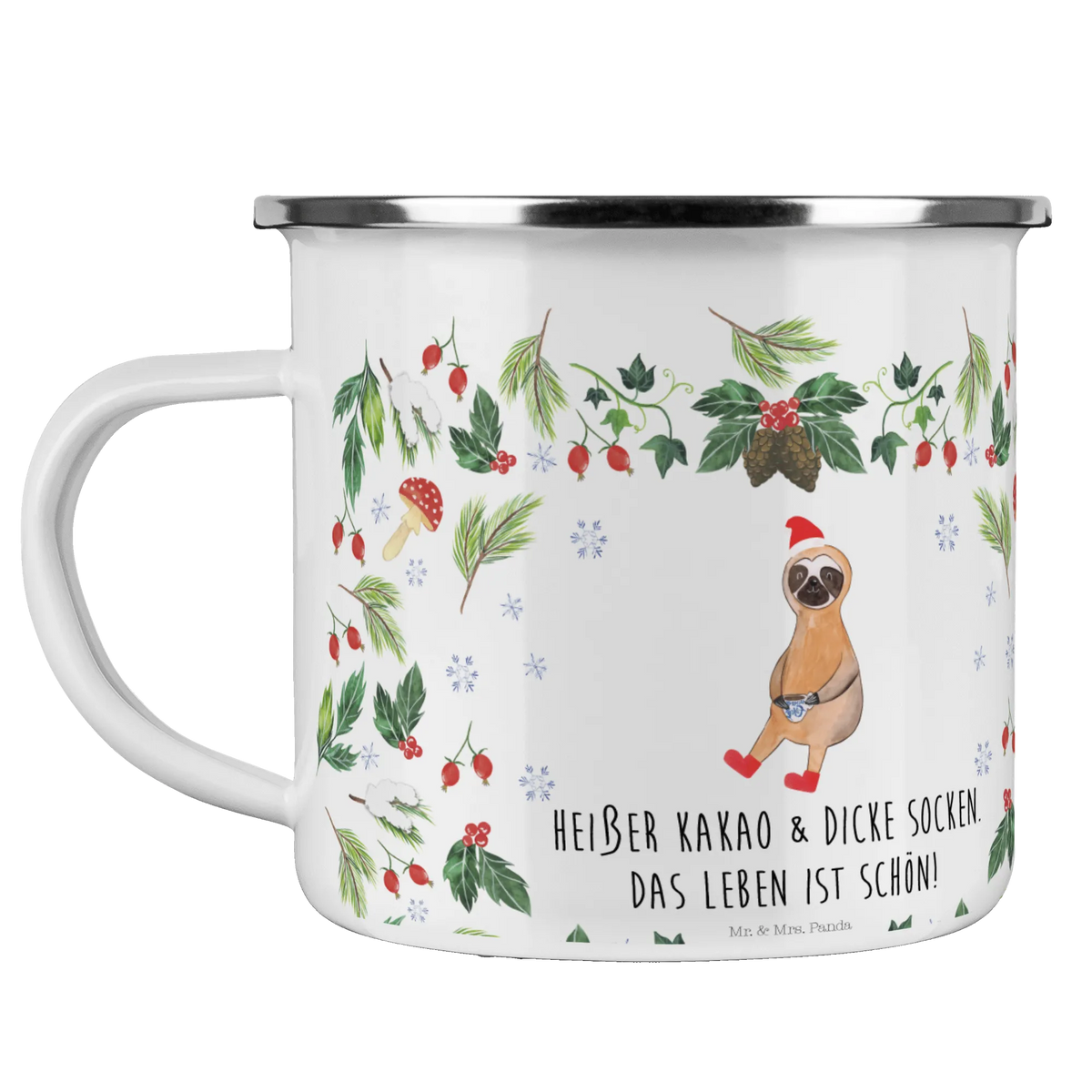 Camping Emaille Tasse Faultier Kakao Haferl, Emaille Tasse, Tasse Emaille, Teetasse, Emaille Becher, outdoortasse, blechbecher, Teebecher, Emailletasse, Outdoor Becher, Pott, Kaffeepott, wandertasse, Campingbecher, Reisebecher, metallbecher, emaillebecher, Outdoor Tasse, reisetasse, Campingtasse, wanderbecher, Blechtasse, Motivtasse, becher emaille, Heiligabend, Weihnachten, Advent, Nikolaus, Weihnachtsdeko, Wintermotiv, Winter