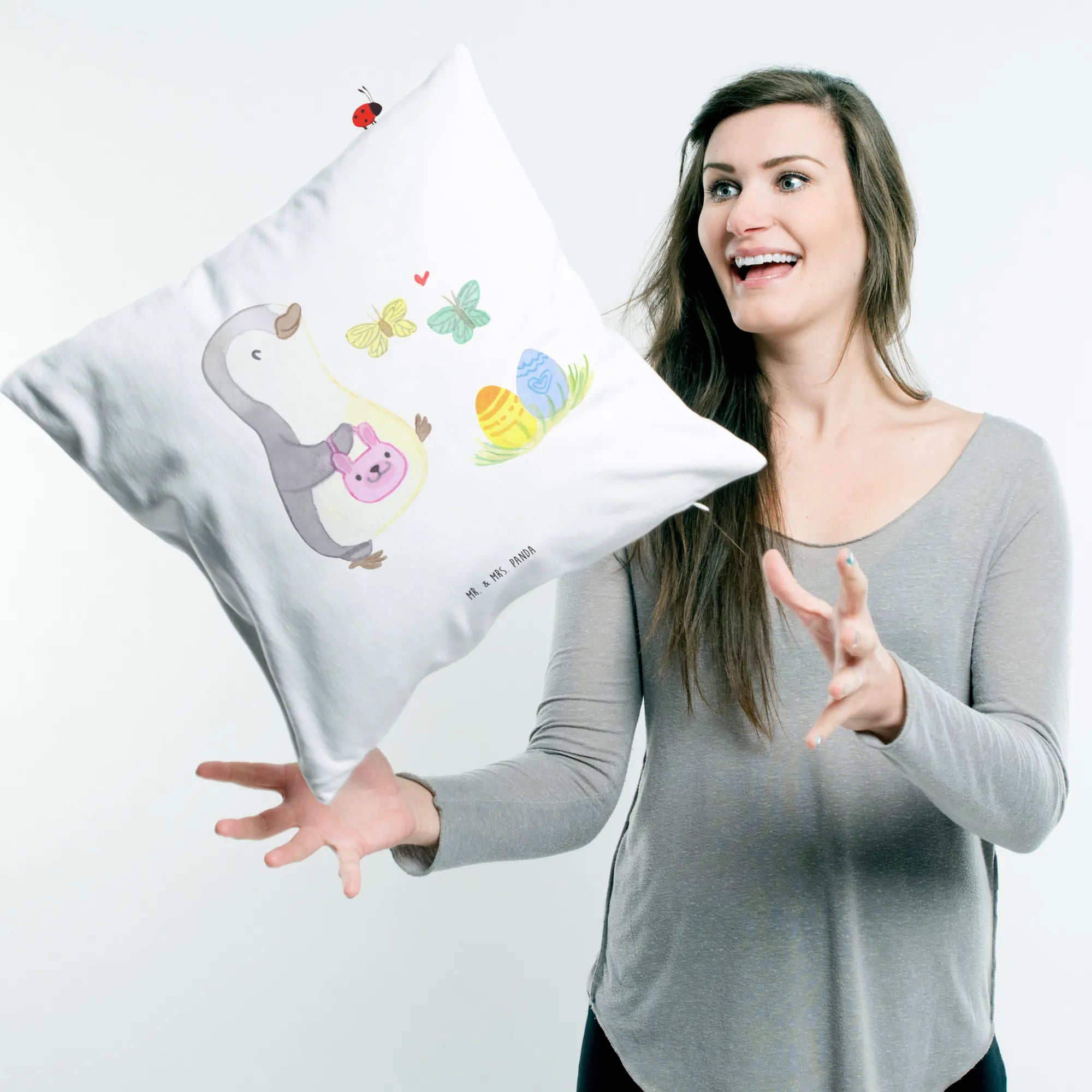 40x40 poduszka Pingwin Szukaj jajek Wielkanoc, zajączek wielkanocny, prezenty wielkanocne, gniazdo wielkanocne, dekoracje wielkanocne, prezenty na Wielkanoc, prezent wielkanocny, prezenty wielkanocne dla dzieci, Wielkanoc dla dzieci