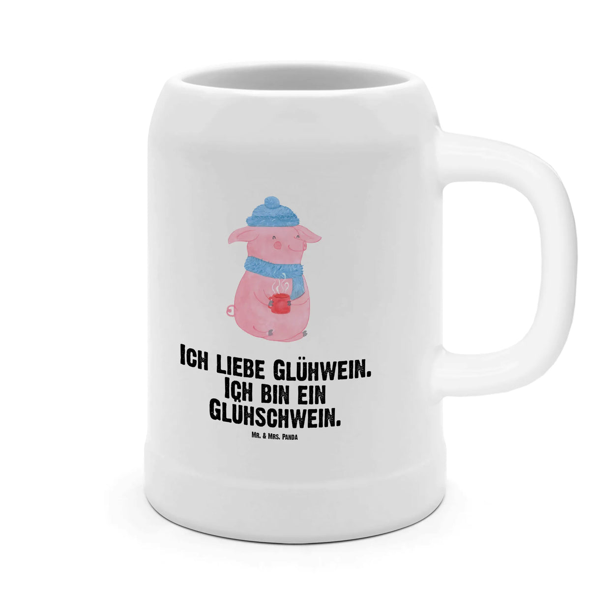 Bierkrug Schwein Glühwein Steingutkrug, Steinzeugkrug, Bier Humpen, Mr. & Mrs. Panda Bierkrug, Bierhumpen, Bier Seidel, Keramikkrug, Tonkrug, Bierbecher, Krug, Steinbierkrug, Humpen, Seidel, Steinkrug, Trinkkrug, Weihnachten, Winter, Weihnachtsdeko, Nikolaus, Advent, Heiligabend, Wintermotiv, Glühschwein, Punsch, Glühwein, Weihnachtsmarkt