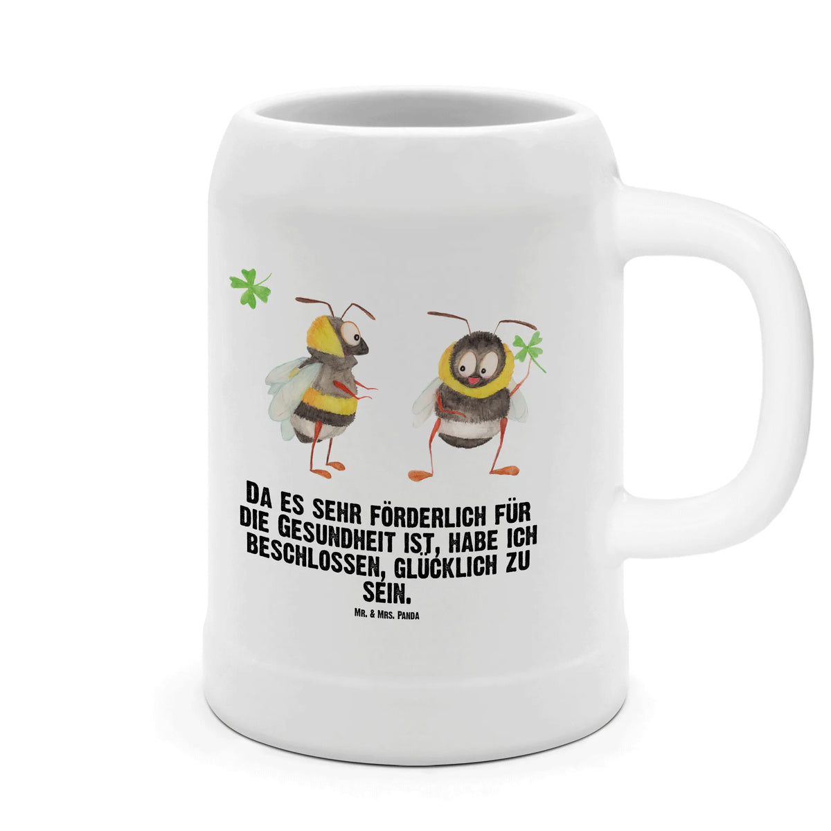Bierkrug Hummeln Kleeblatt Steingutkrug, Steinbierkrug, Steinzeugkrug, Bier Humpen, Steinkrug, Bier Seidel, Krug, Tonkrug, Bierbecher, Seidel, Keramikkrug, Bierhumpen, Mr. & Mrs. Panda Bierkrug, Trinkkrug, Humpen, Lustige Sprüche, Tiere, Tiermotive, Gute Laune, Spruch Fröhlich, glücklich sein, Biene, Spruch schön, Spruch Positiv, glücklich Werden, Biene Deko, Hummel