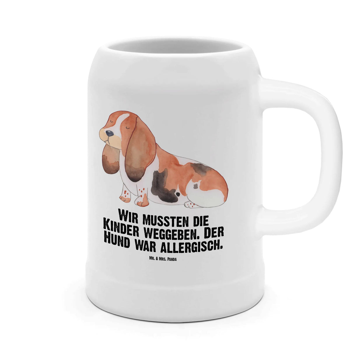Bierkrug Hund Basset Hound Seidel, Humpen, Steingutkrug, Krug, Steinzeugkrug, Tonkrug, Bierbecher, Steinkrug, Trinkkrug, Bierhumpen, Bier Humpen, Steinbierkrug, Mr. & Mrs. Panda Bierkrug, Bier Seidel, Keramikkrug, Sprüche, Hund, Hunderasse, Hundebesitzer, Hundemotiv, Haustier, Tierliebhaber, Basset, Basset Hound, Hundeliebe, Kinderlos