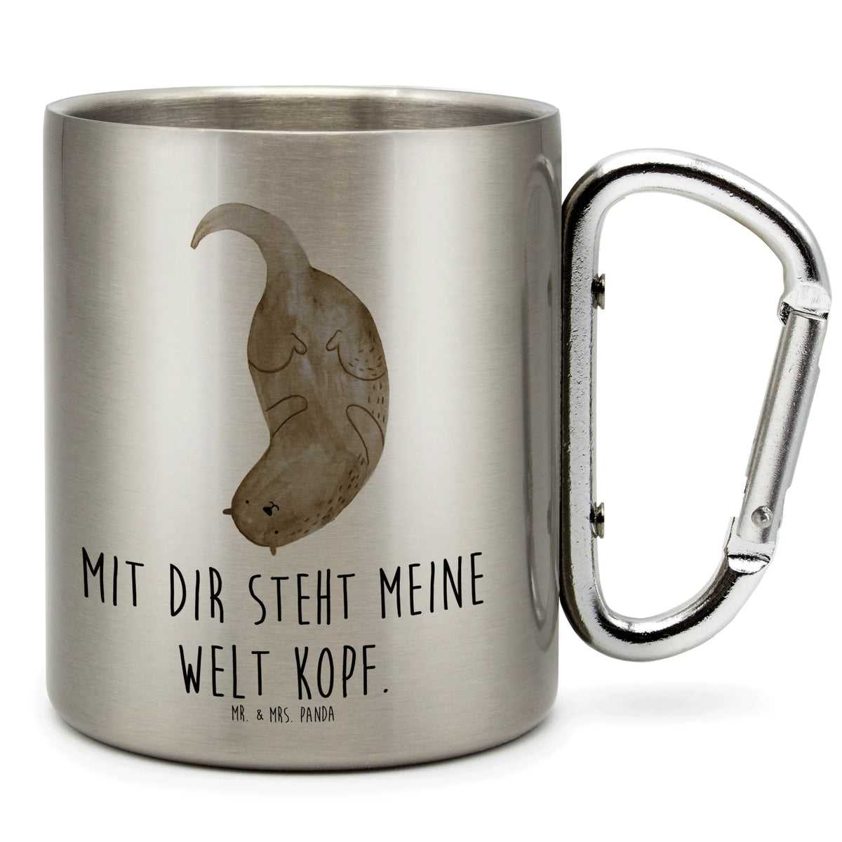 Edelstahlbecher Otter Kopfüber Trinkbecher Edelstahl, Edelstahltasse, isoliertasse, Campingbecher, spruchbecher, Campingtasse, wandertasse, Isolierbecher, wanderbecher, Isolierbecher Edelstahl, Thermobecher Edelstahl, Kaffeebecher Edelstahl, Thermobecher, Becher Aus Edelstahl, Reisebecher, karabiner tasse, Edelstahlbecher, Karabiner Becher, Edelstahl Trinkbecher, Trinkbecher Metall, Edelstahl-Isolierbecher, Teetasse, karabinerbecher, Edelstahl-Thermobecher, thermotasse, edelstahl reisebecher, Teebecher, motivbecher, Metallbecher, Otter, Fischotter, Seeotter, Otter Seeotter See Otter