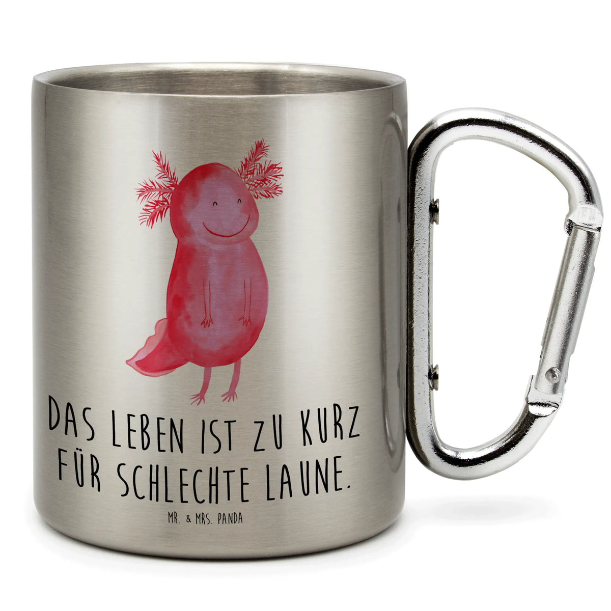Edelstahlbecher Axolotl Glücklich