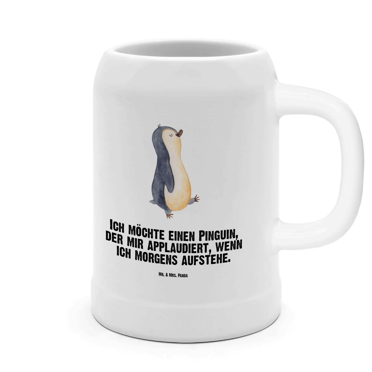Bierkrug Pinguin marschieren Bier Humpen, Steinzeugkrug, Steingutkrug, Steinkrug, Tonkrug, Krug, Bierhumpen, Bierbecher, Bier Seidel, Trinkkrug, Seidel, Keramikkrug, Humpen, Steinbierkrug, Mr. & Mrs. Panda Bierkrug, Pinguin, Bruder, Frühaufsteher, Langschläfer, Schwester, Pinguine, Familie