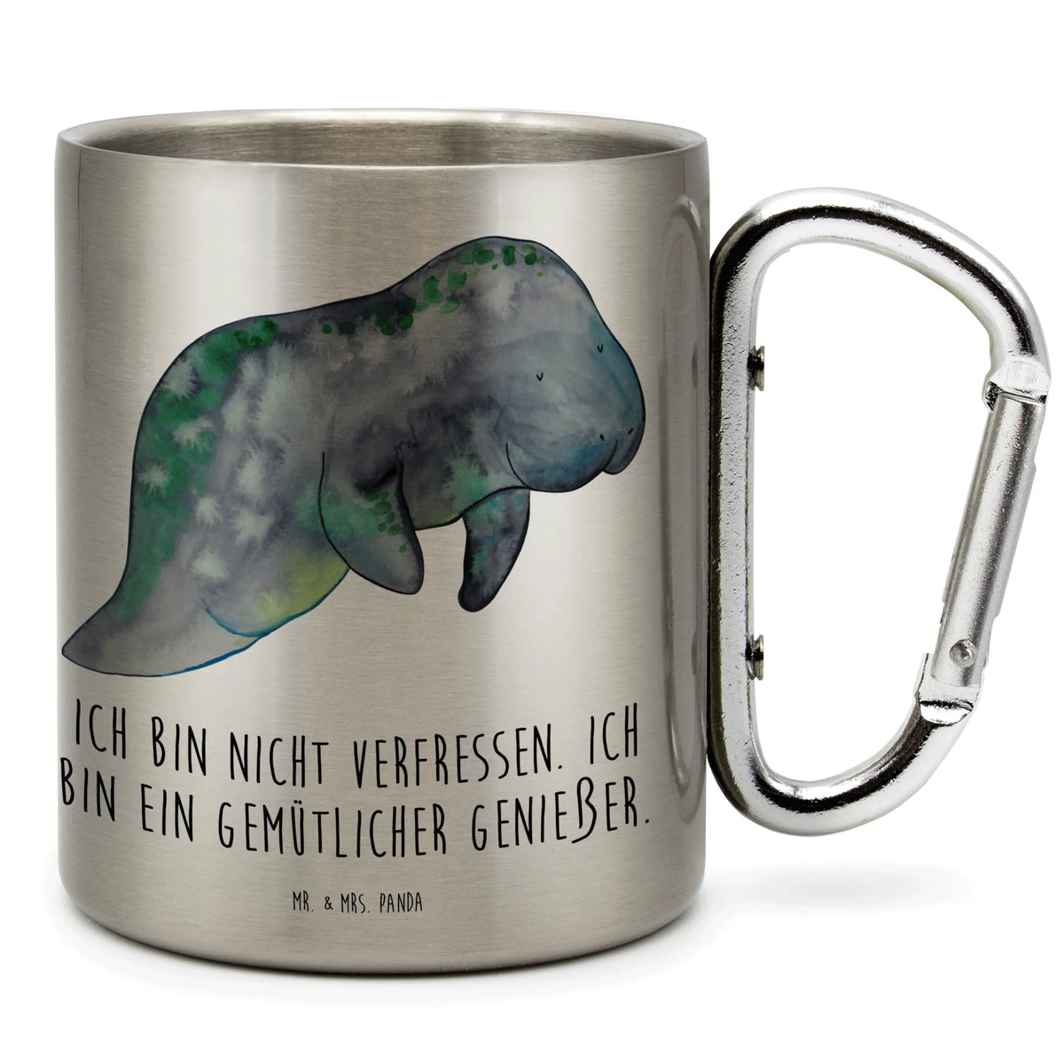 Edelstahlbecher Seekuh Chillen Karabiner Becher, karabiner tasse, Trinkbecher Metall, Isolierbecher Edelstahl, Campingbecher, Edelstahl-Isolierbecher, Edelstahltasse, Trinkbecher Edelstahl, Kaffeebecher Edelstahl, Campingtasse, Edelstahlbecher, karabinerbecher, thermotasse, Isolierbecher, Teetasse, spruchbecher, wanderbecher, Edelstahl Trinkbecher, Becher Aus Edelstahl, Reisebecher, Thermobecher Edelstahl, Thermobecher, Edelstahl-Thermobecher, wandertasse, Teebecher, Metallbecher, edelstahl reisebecher, isoliertasse, motivbecher, Meer, Urlaub, Meerestiere, Essen, Süßigkeiten, Diätwahn, Abnehmen, Seekühe, Diät, Zucker, Seekuh