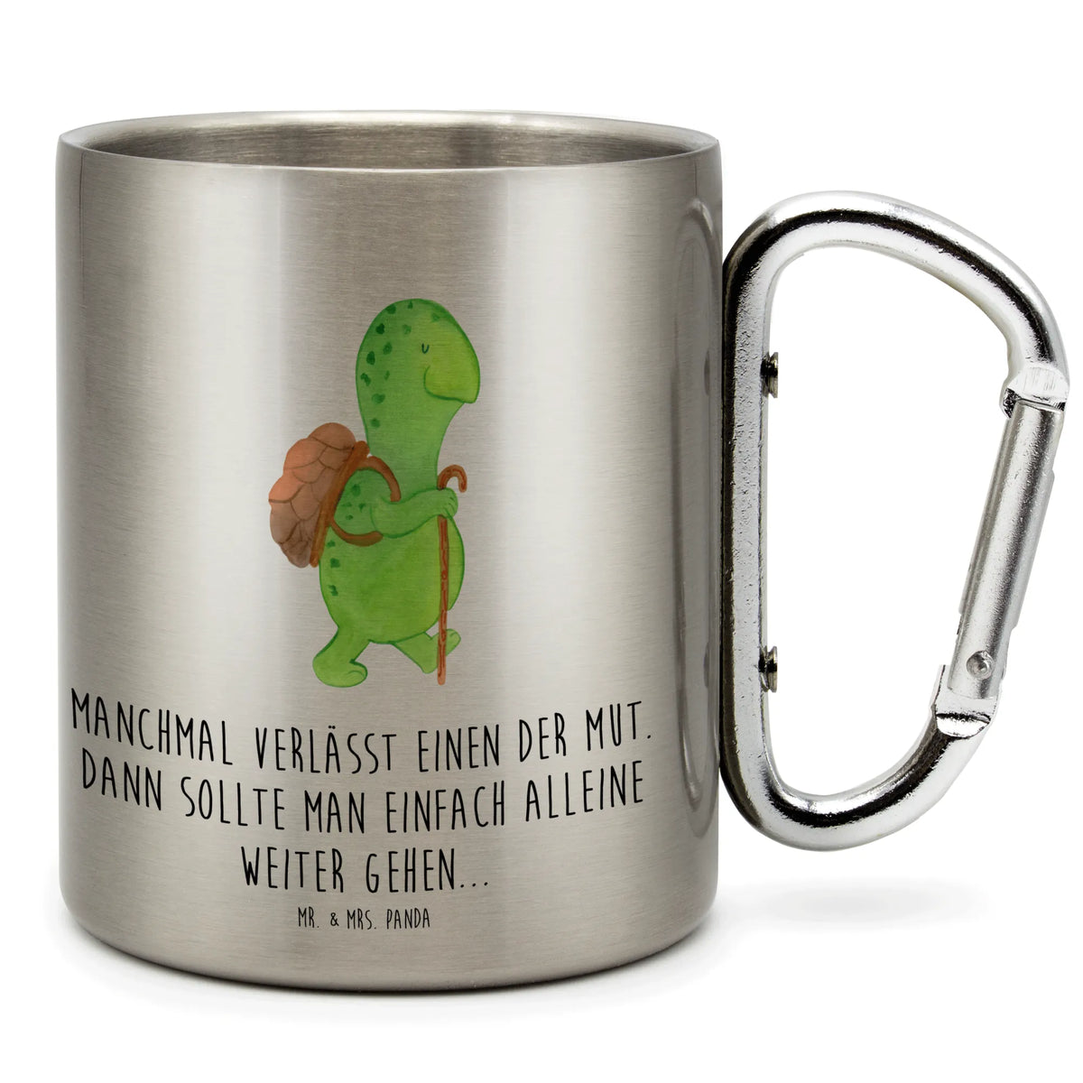Stainless steel mug tortoise walker gift, gift ideas, cute, illustrated, tortoise, reptile, ancient creature, sweet, birthday gift, turtle gift items, funny turtle gifts, pet turtles, best friend, sister or daughter, turtle lover, new beginning, motivational slogan, turtles