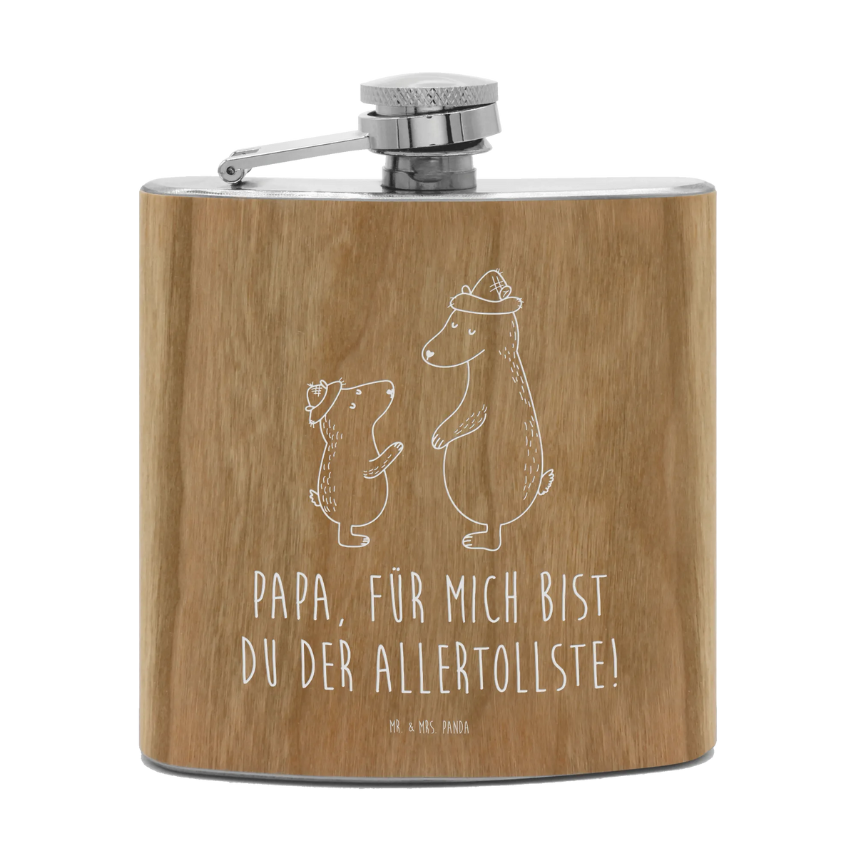Flachmann Bären mit Hut Alkoholflasche, Rum Flachmann, schnapsflasche, feldflasche, Likörflasche, Flachmann Holz, taschenflasche, Hip Flask, Taschenflachmann, Flachmann Edelstahl, holz flachmann, Flachmann Aus Edelstahl, Whisky Flachmann, outdoor flachmann, spirituosenflasche, edelstahl flachmann, Flachmann, Wodka Flachmann, Schnaps Flachmann, Flachmann Outdoor, Muttertag, Vatertag, Mama, Papa, Oma, Opa, Familie, Schwester, Bruder, Söhne, Kinder, Vater-Sohn, Paps, Bär, Vorbild, Family, Vater, Daddy, Lieblingsmensch, Kind, Papi, Bären, Dad, Sohn
