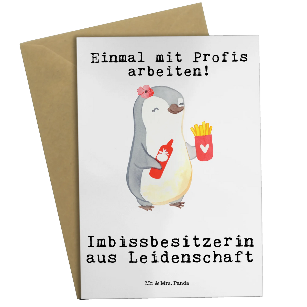 Grußkarte Imbissbesitzerin Leidenschaft