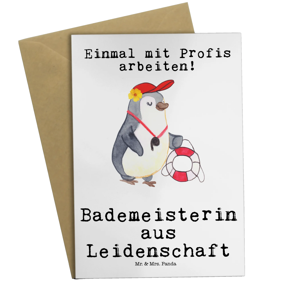 Grußkarte Bademeisterin Leidenschaft