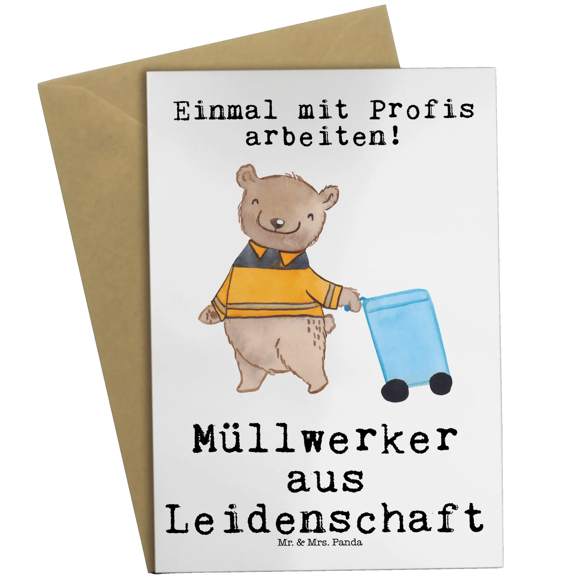 Grußkarte Müllwerker Leidenschaft