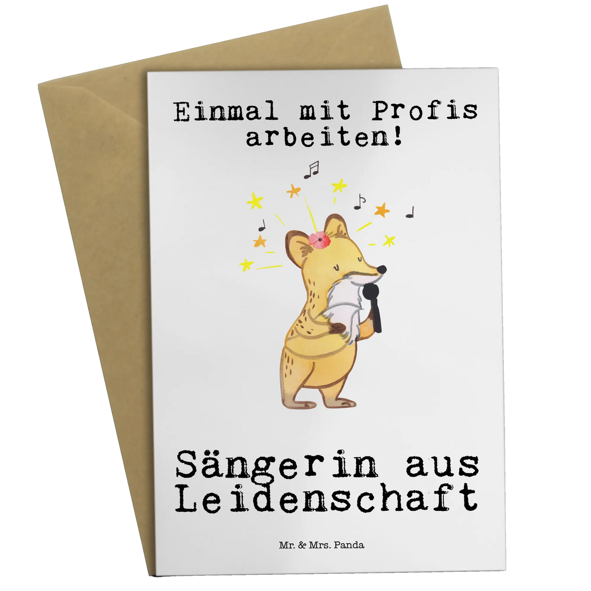 Grußkarte Sängerin Leidenschaft