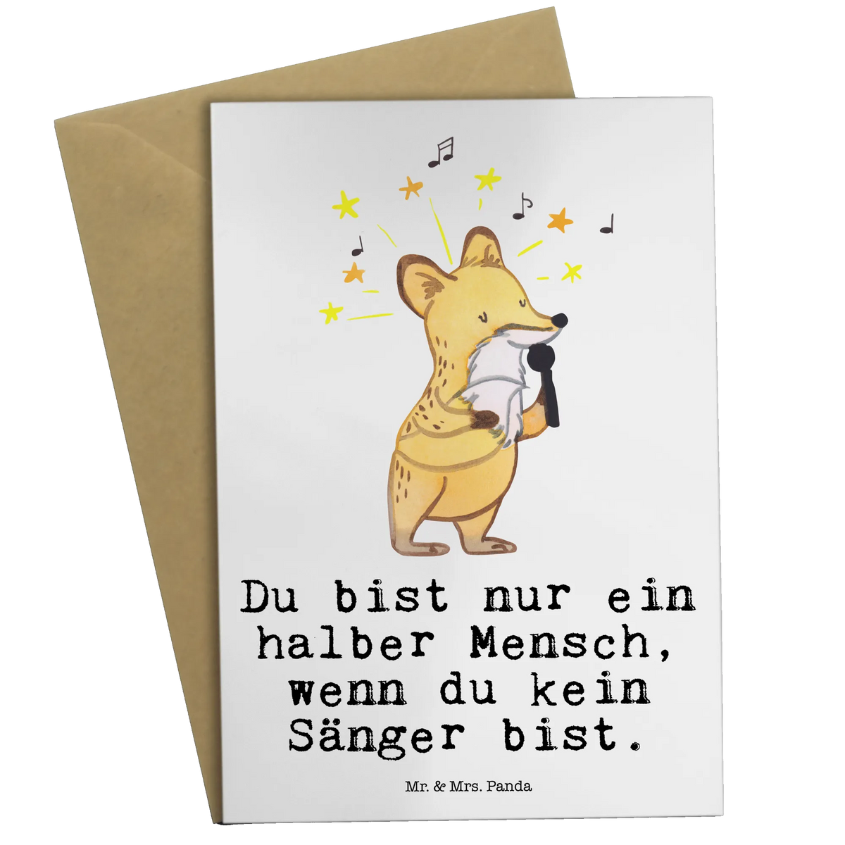 Greetings card Singer heart