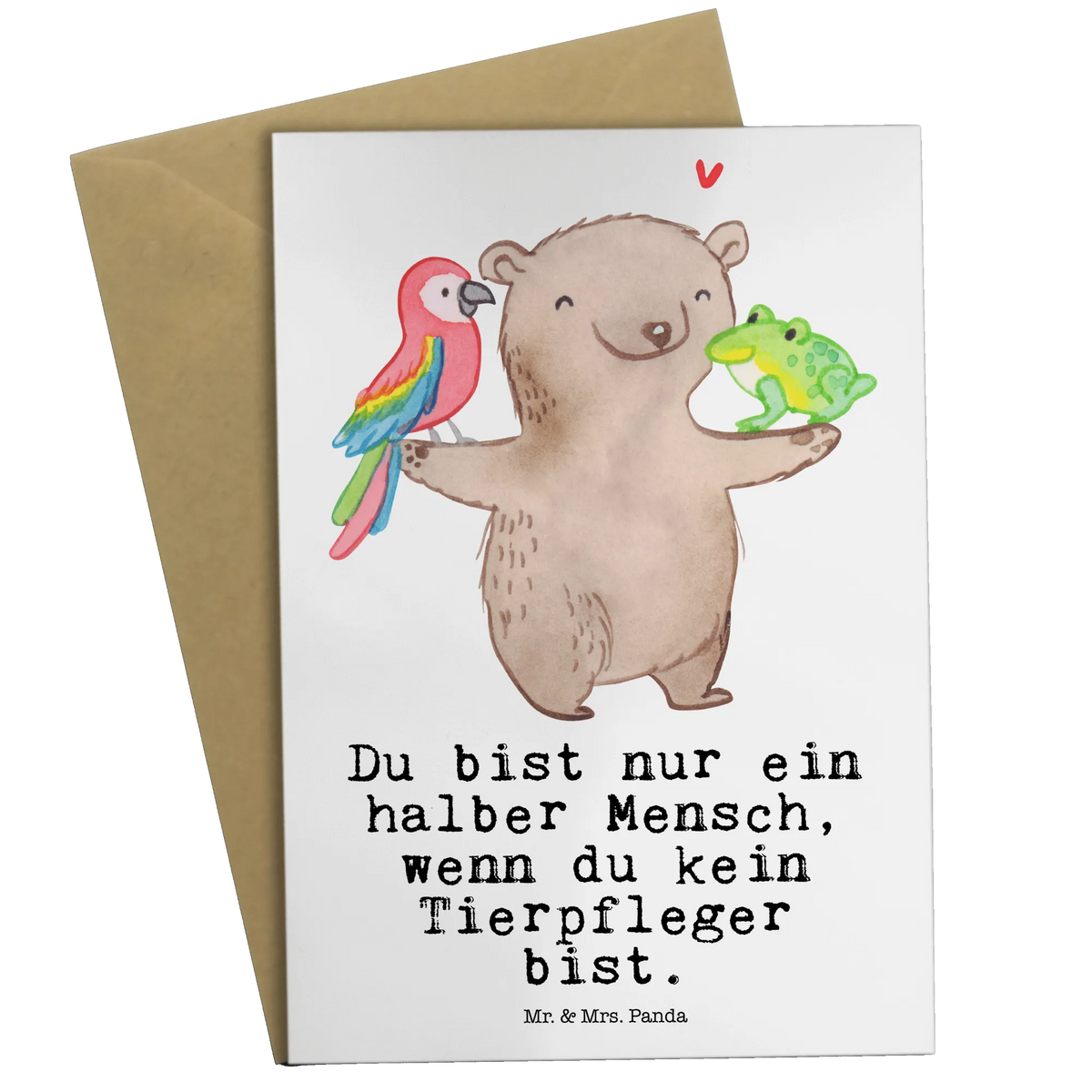 Grußkarte Tierpfleger Herz