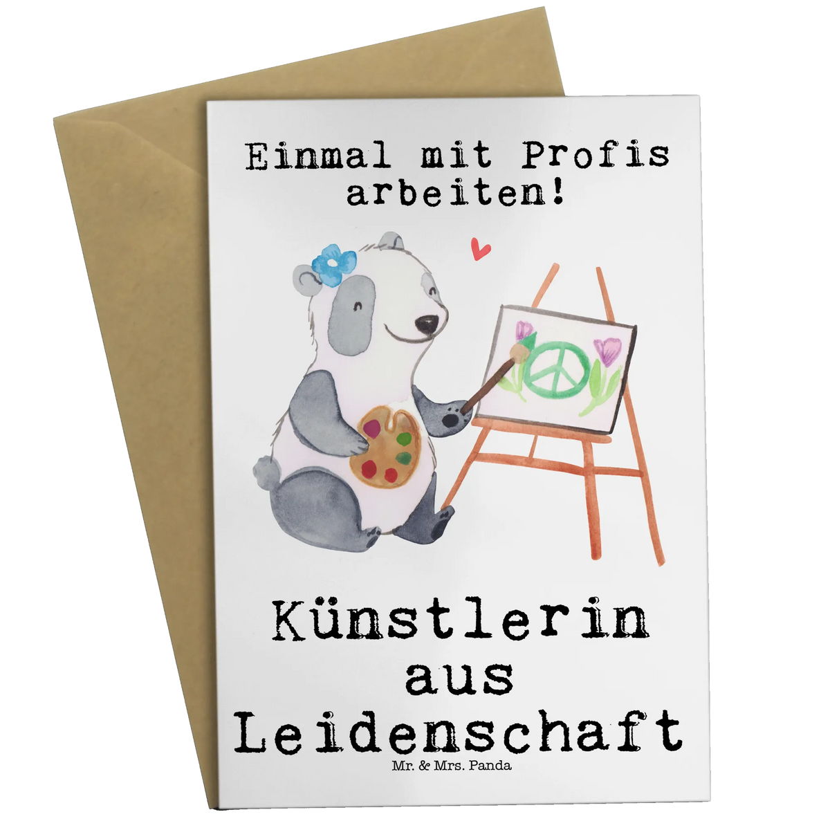 Grußkarte Künstlerin Leidenschaft