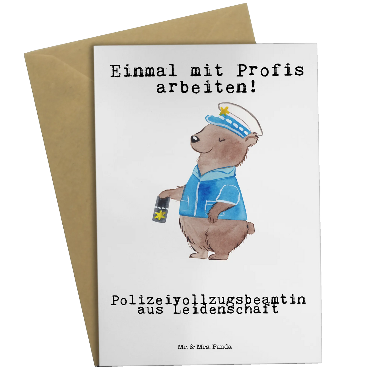 Grußkarte Polizeivollzugsbeamtin Leidenschaft