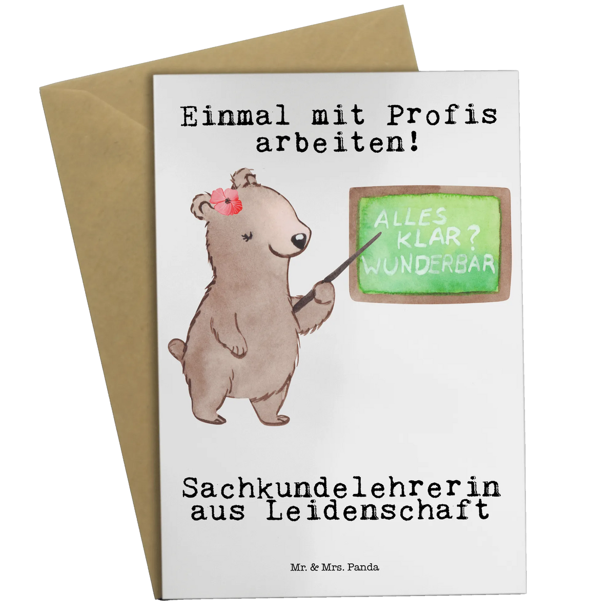 Grußkarte Sachkundelehrerin Leidenschaft