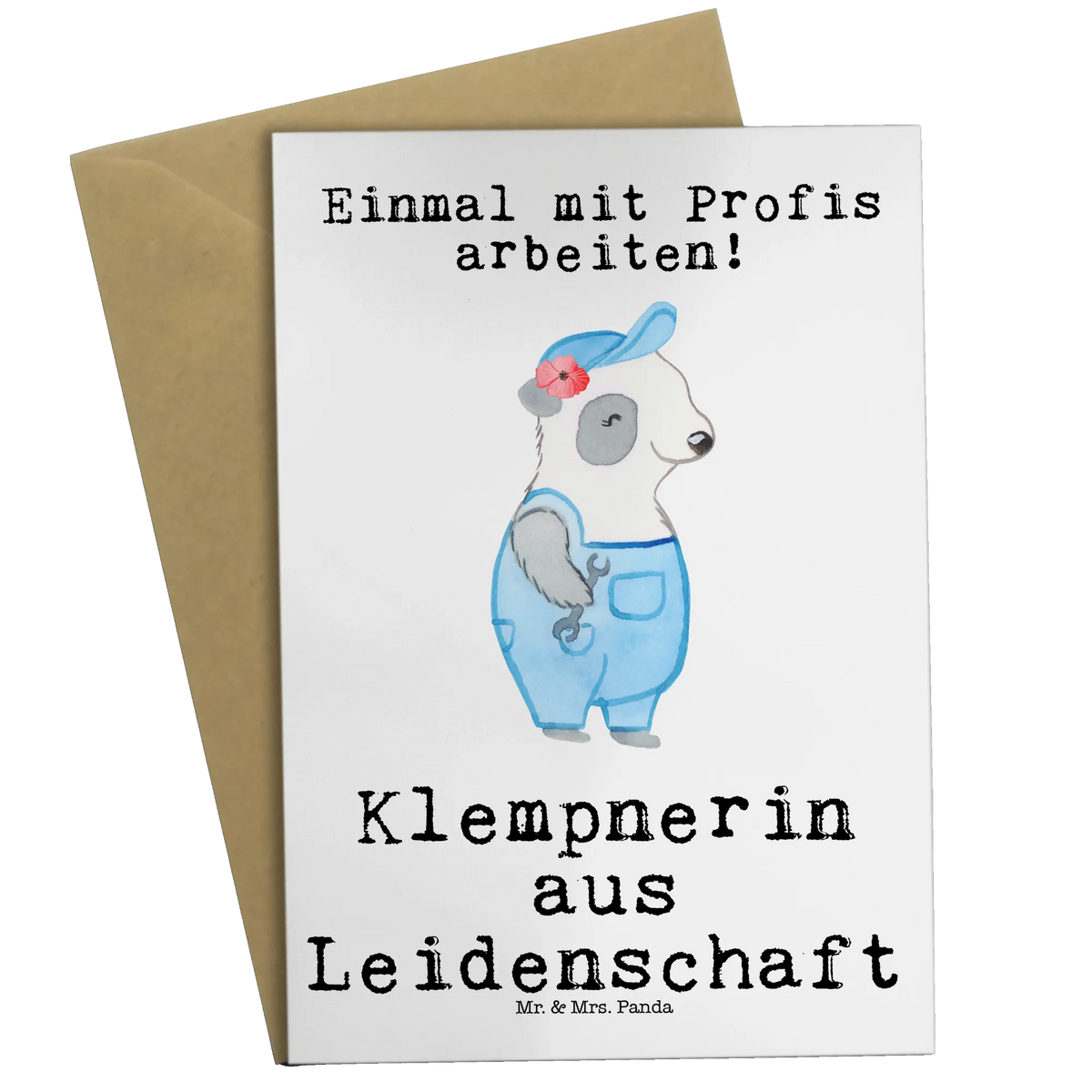Grußkarte Klempnerin Leidenschaft