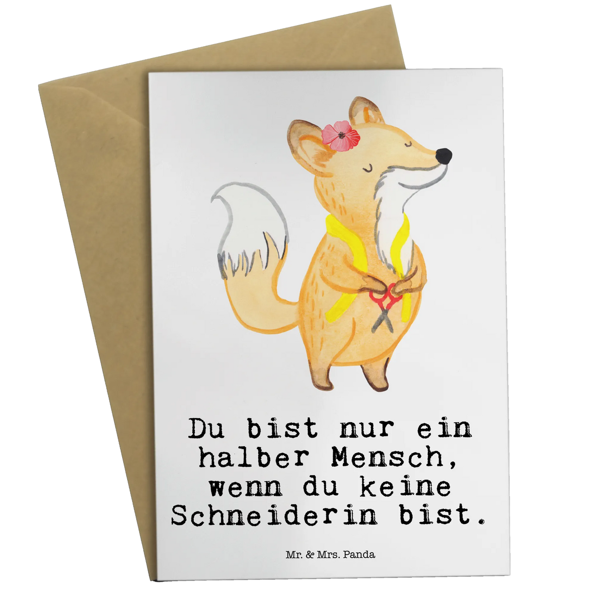 Grußkarte Schneiderin Herz