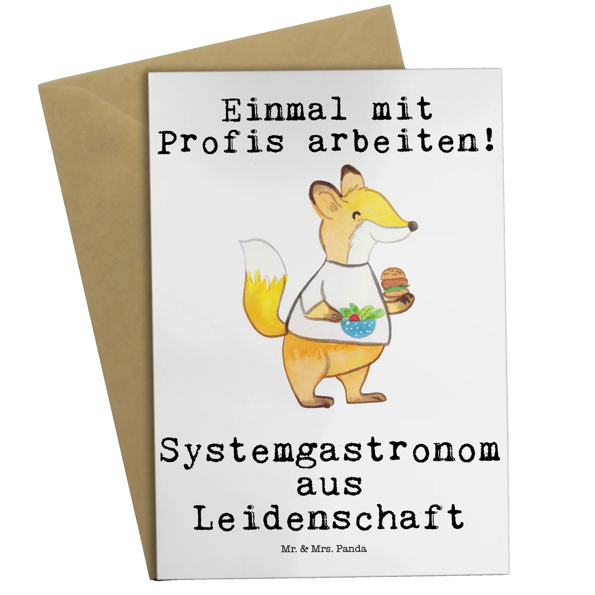 Grußkarte Systemgastronom Leidenschaft
