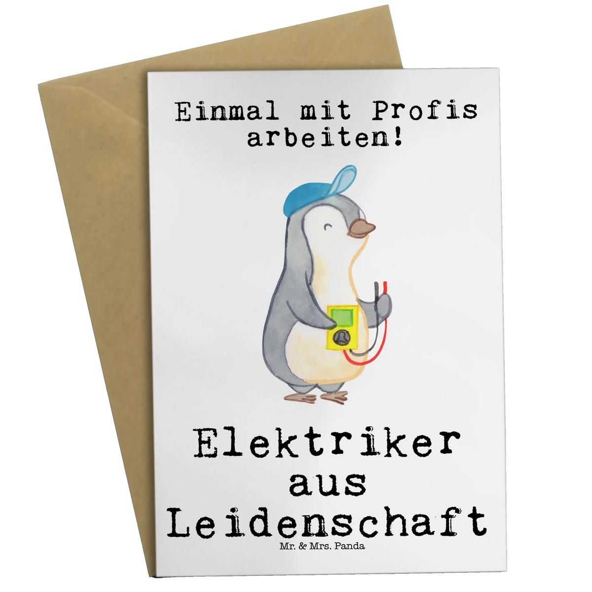 Grußkarte Elektriker Leidenschaft