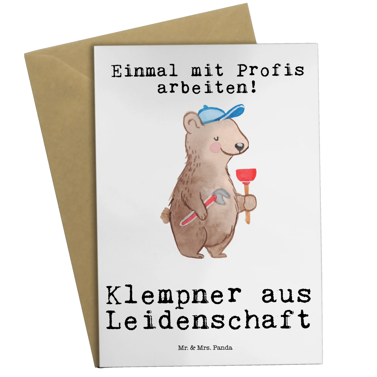 Grußkarte Klempner Leidenschaft