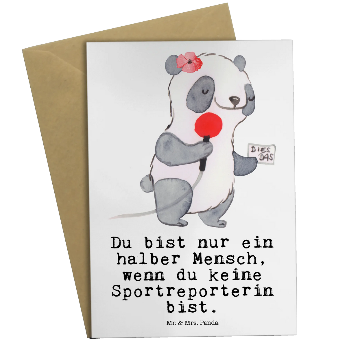 Grußkarte Sportreporterin Herz