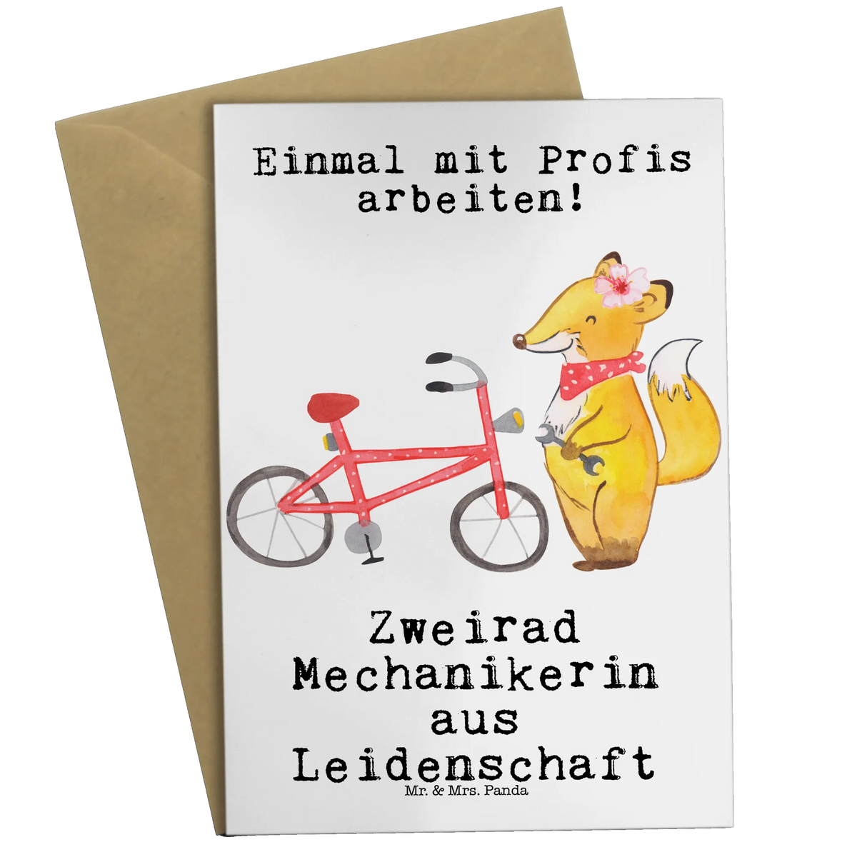 Grußkarte Zweirad Mechanikerin Leidenschaft