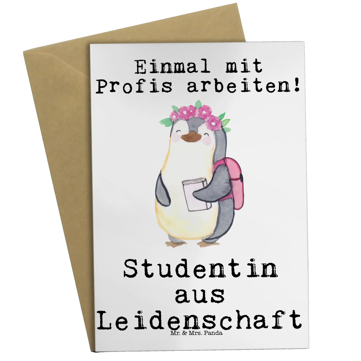 Grußkarte Studentin Leidenschaft