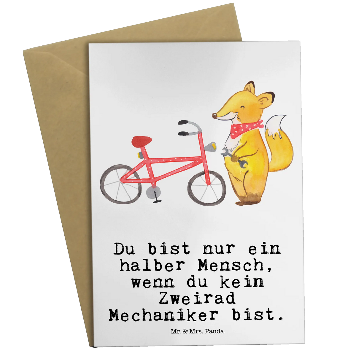 Grußkarte Zweirad Mechaniker Herz