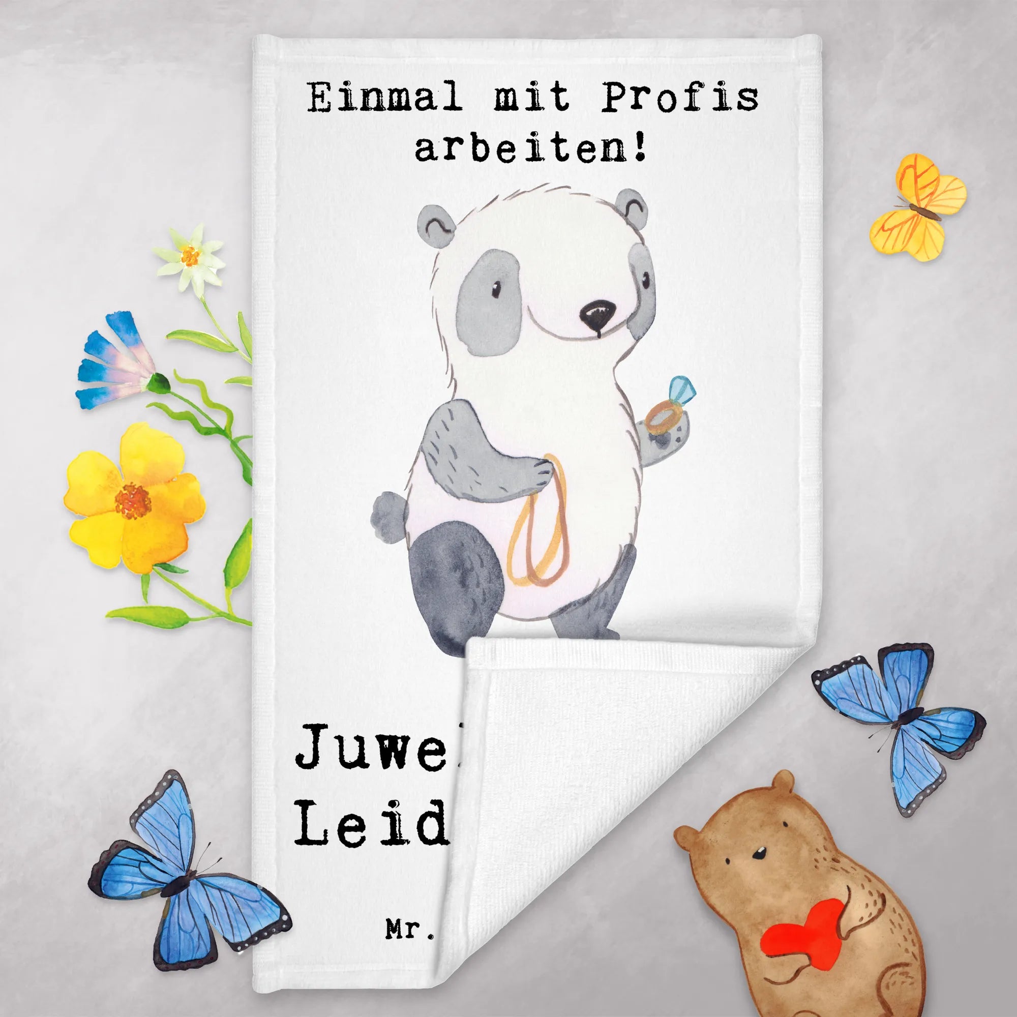 Ręcznik dla gości Jubiler pasja Zawód, Wykształcenie, Jubileusz, Pożegnanie, Emerytura, Kolega, Koleżanka, Prezent, Dawać, Pracownik, Współpracownik, Firma, Dziękuję, Dziękuję bardzo