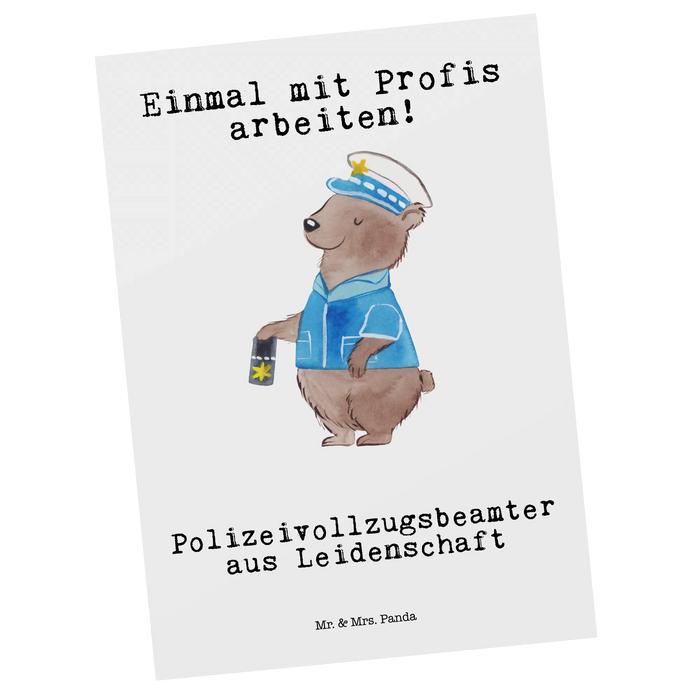 Postkarte Polizeivollzugsbeamter Leidenschaft