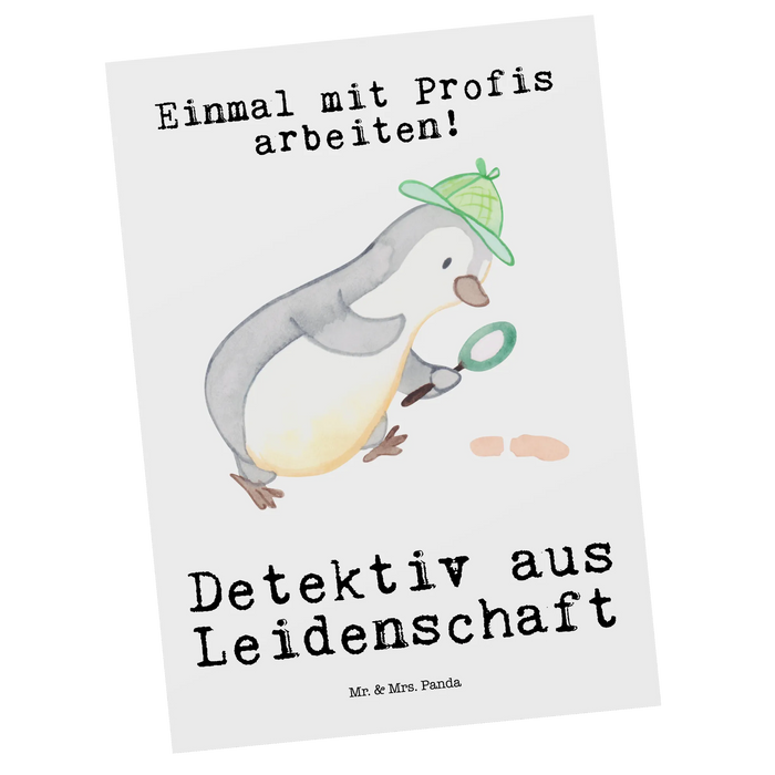 Postkarte Detektiv Leidenschaft