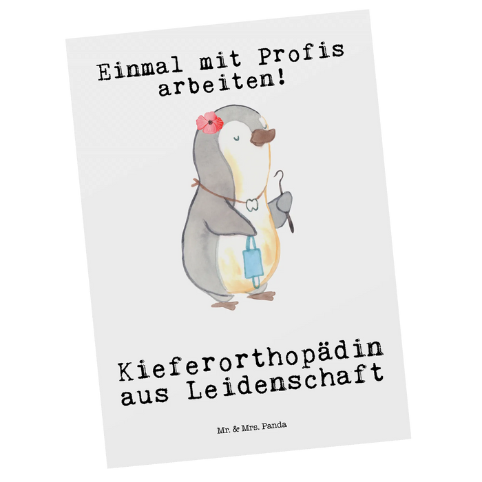 Postkarte Kieferorthopädin Leidenschaft