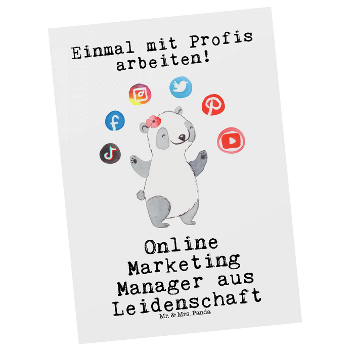 Postkarte Online Marketing Manager Leidenschaft